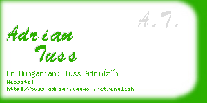adrian tuss business card